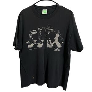 Vintage 2005 Apple Corps The Beatles Abbey Road Black Graphic T-Shirt Size XL